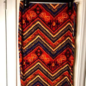 Colorful Midi Skirt Large